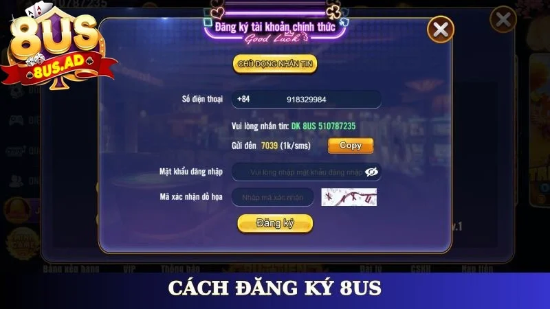 Cách đăng ký 8Us